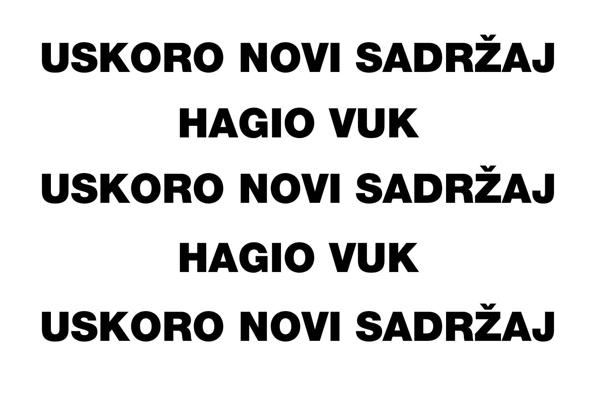 USKORO NOVI SADRŽAJ